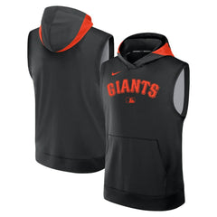 San Francisco Giants Authentic Collection Dri-FIT Sleeveless Hoodie - Black | Nike