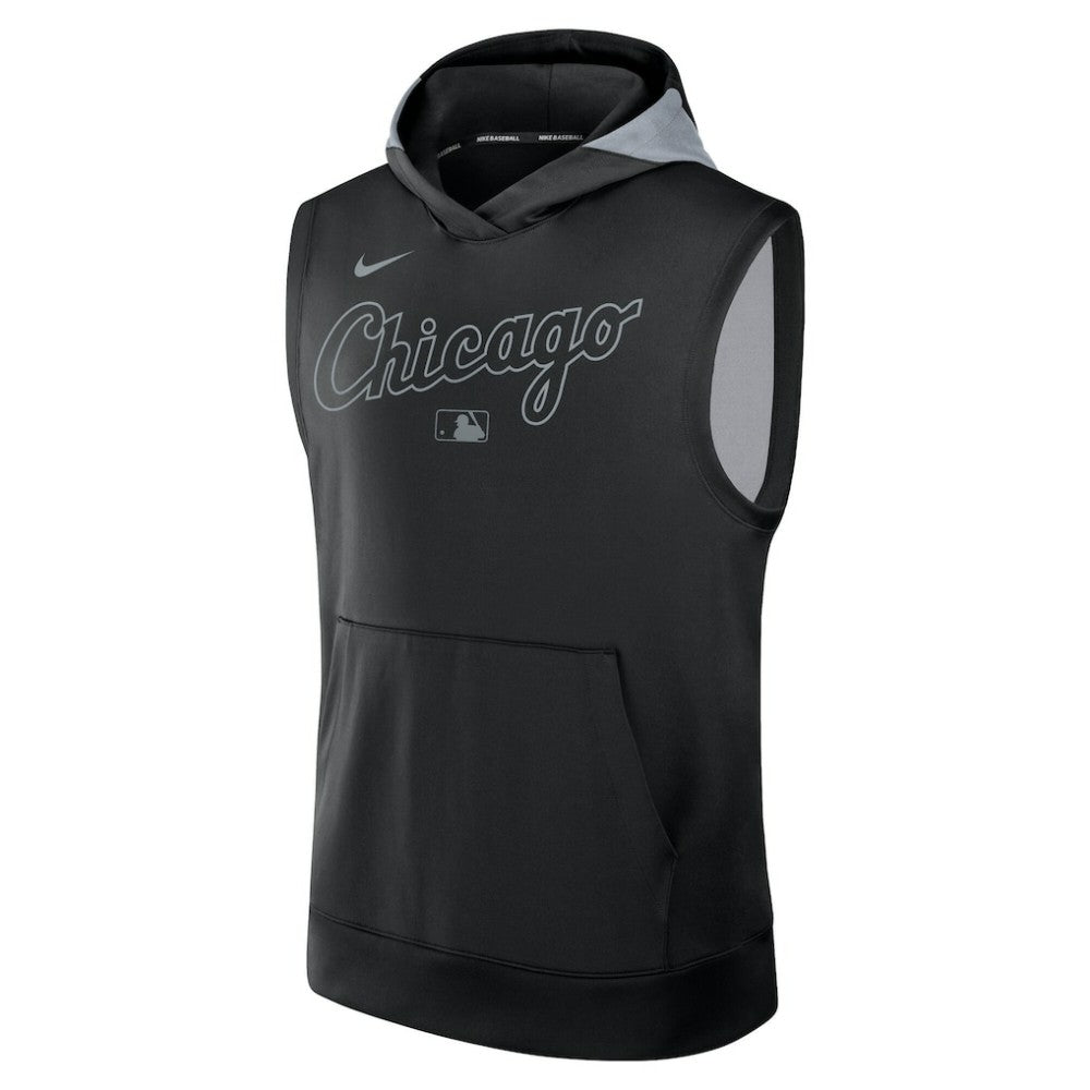 Chicago White Sox Authentic Collection Dri-FIT Sleeveless Hoodie - Black | Nike