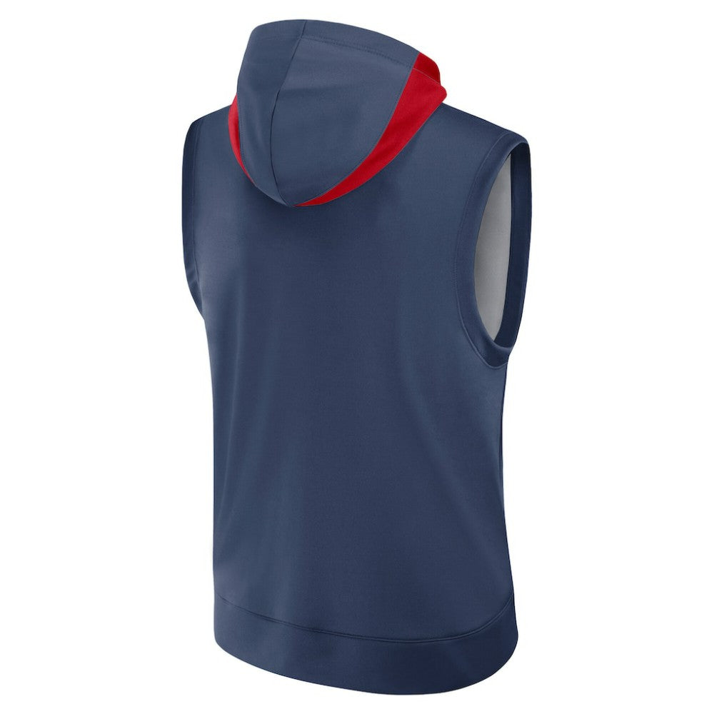 Atlanta Braves Authentic Collection Dri-FIT Sleeveless Hoodie - Navy | Nike