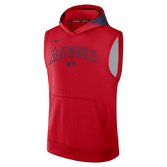 Los Angeles Angels Authentic Collection Dri-FIT Sleeveless Hoodie - Red | Nike