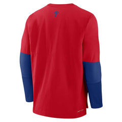 Philadelphia Phillies Authentic Collection Player Dri-FIT Lightweight Pullover  - Red/Royal | Nike