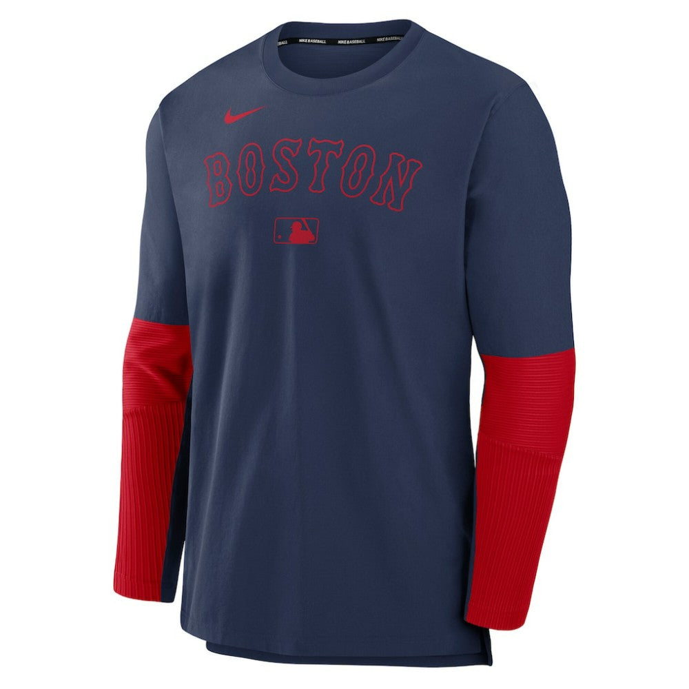 Boston Red Sox Authentic Collection Player Dri-FIT Lightweight Pullover  - Navy/Red | Nike