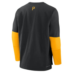 Pittsburgh Pirates Authentic Collection Player Dri-FIT Lightweight Pullover  - Black/Gold | Nike