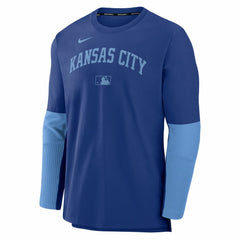 Kansas City Royals Authentic Collection Player Dri-FIT Lightweight Pullover  - Royal/Light Blue | Nike