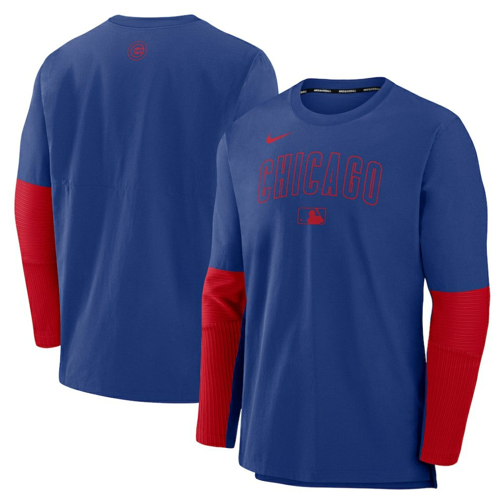 Chicago Cubs Authentic Collection Player Dri-FIT Lightweight Pullover  - Royal/Red | Nike