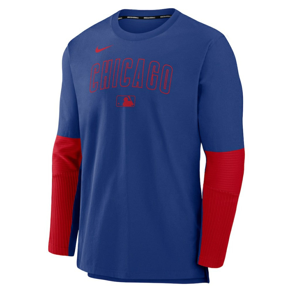 Chicago Cubs Authentic Collection Player Dri-FIT Lightweight Pullover  - Royal/Red | Nike