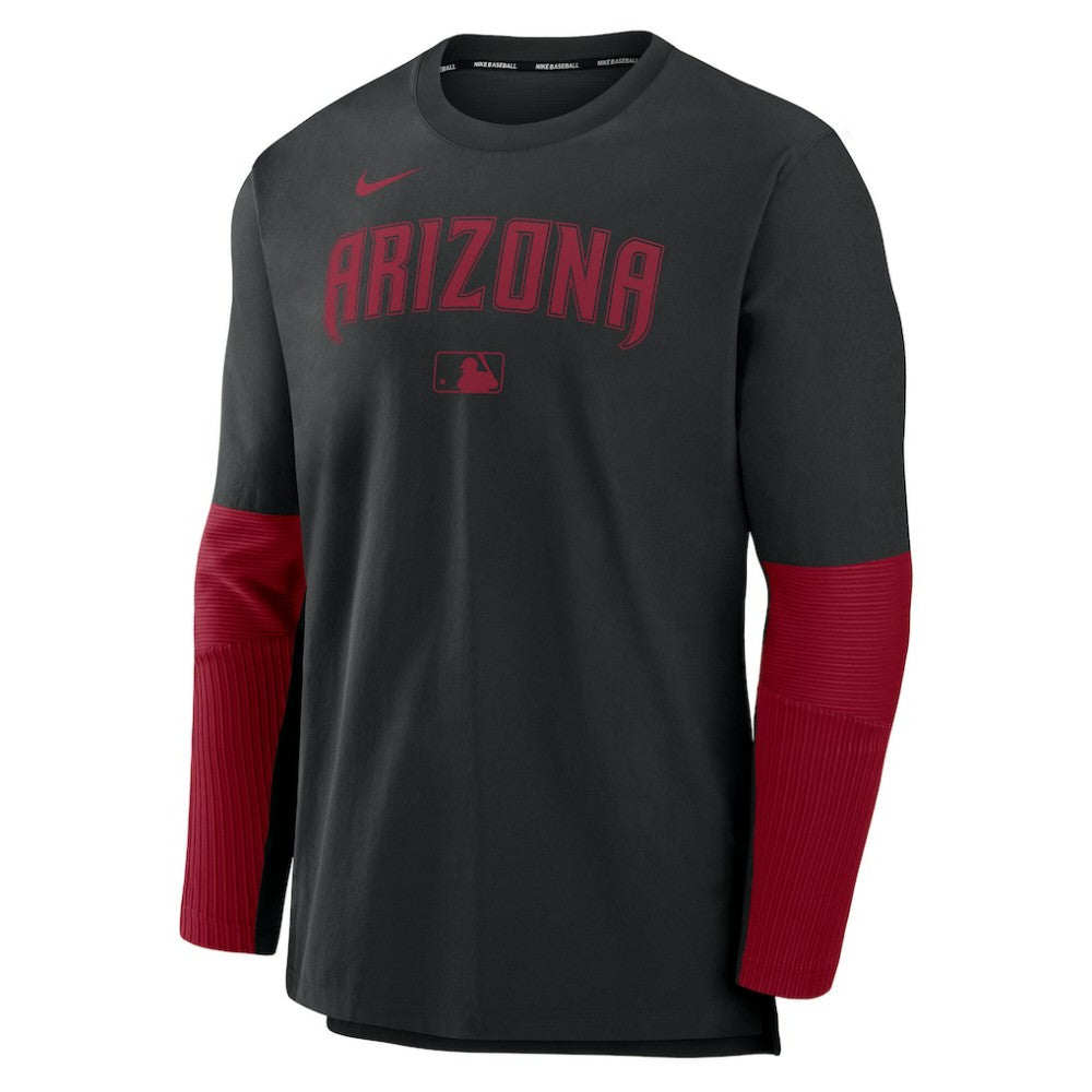 Arizona Diamondbacks Authentic Collection Player Dri-FIT Lightweight Pullover  - Black/Red | Nike