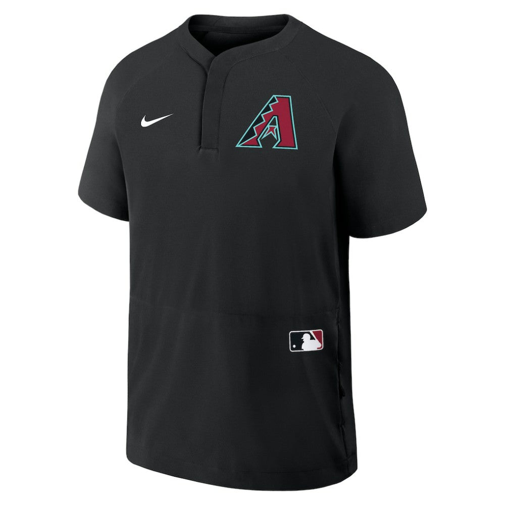 Arizona Diamondbacks Authentic Collection Raglan Short Sleeve Windshirt - Black | Nike
