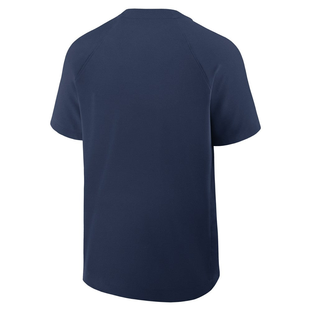 Milwaukee Brewers Authentic Collection Raglan Short Sleeve Windshirt - Navy | Nike