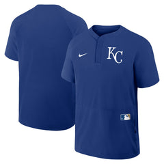 Kansas City Royals Authentic Collection Raglan Short Sleeve Windshirt - Royal | Nike
