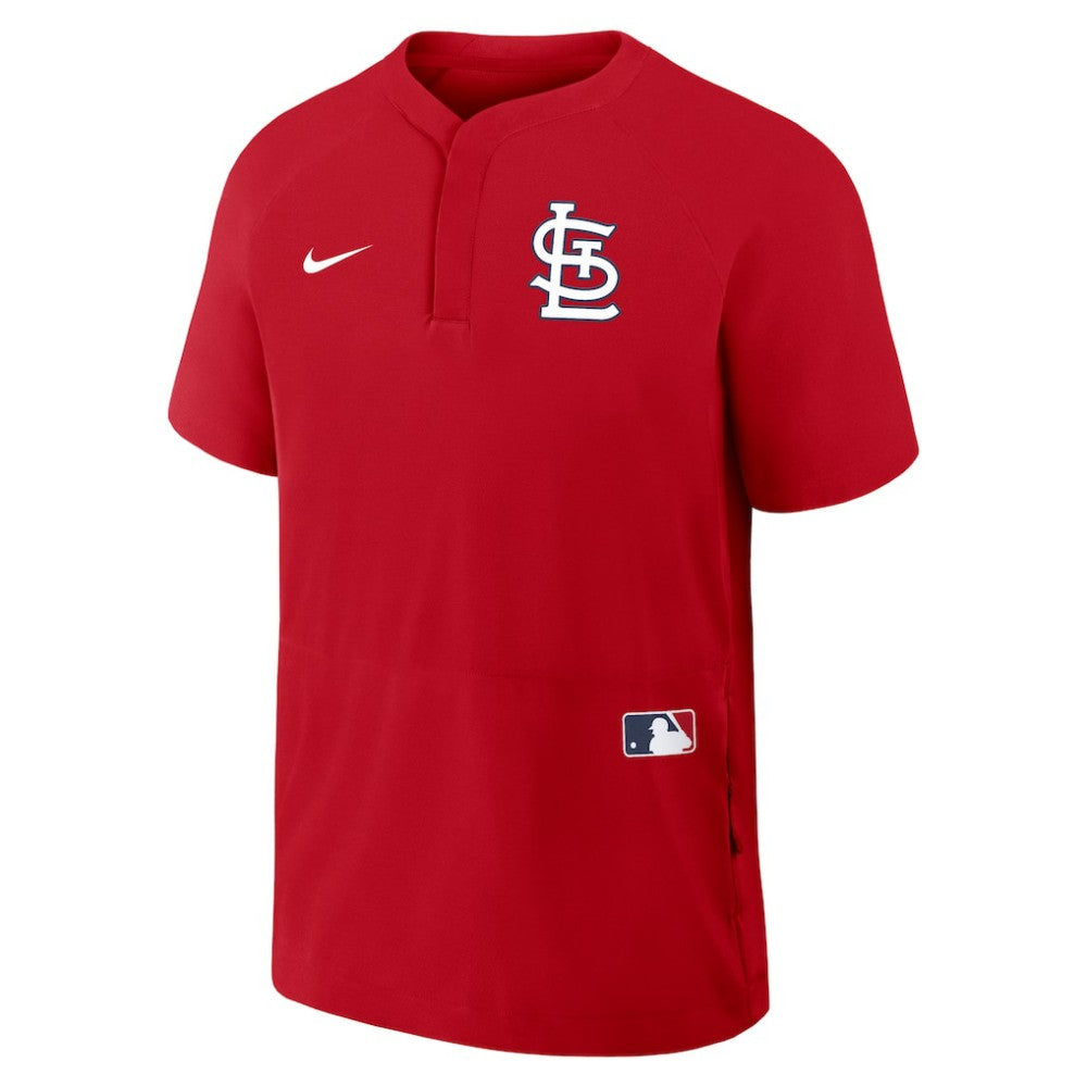 St. Louis Cardinals Authentic Collection Raglan Short Sleeve Windshirt - Red | Nike