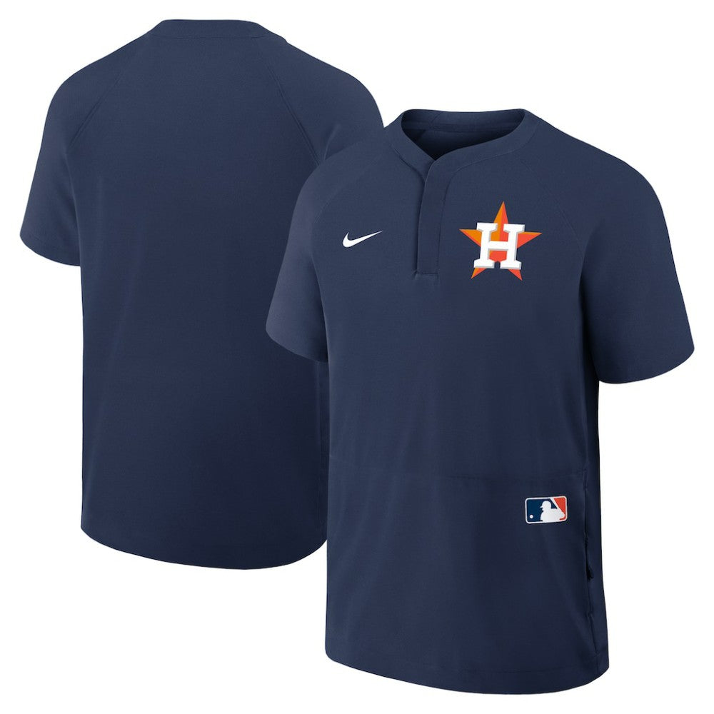 Houston Astros Authentic Collection Raglan Short Sleeve Windshirt - Navy | Nike