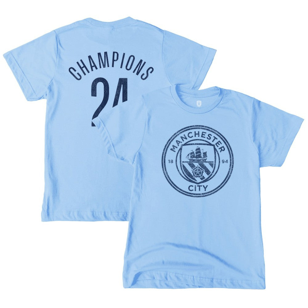 Manchester City 1863FC Youth 2024 Premier League Champions T-Shirt / Soccer Discount