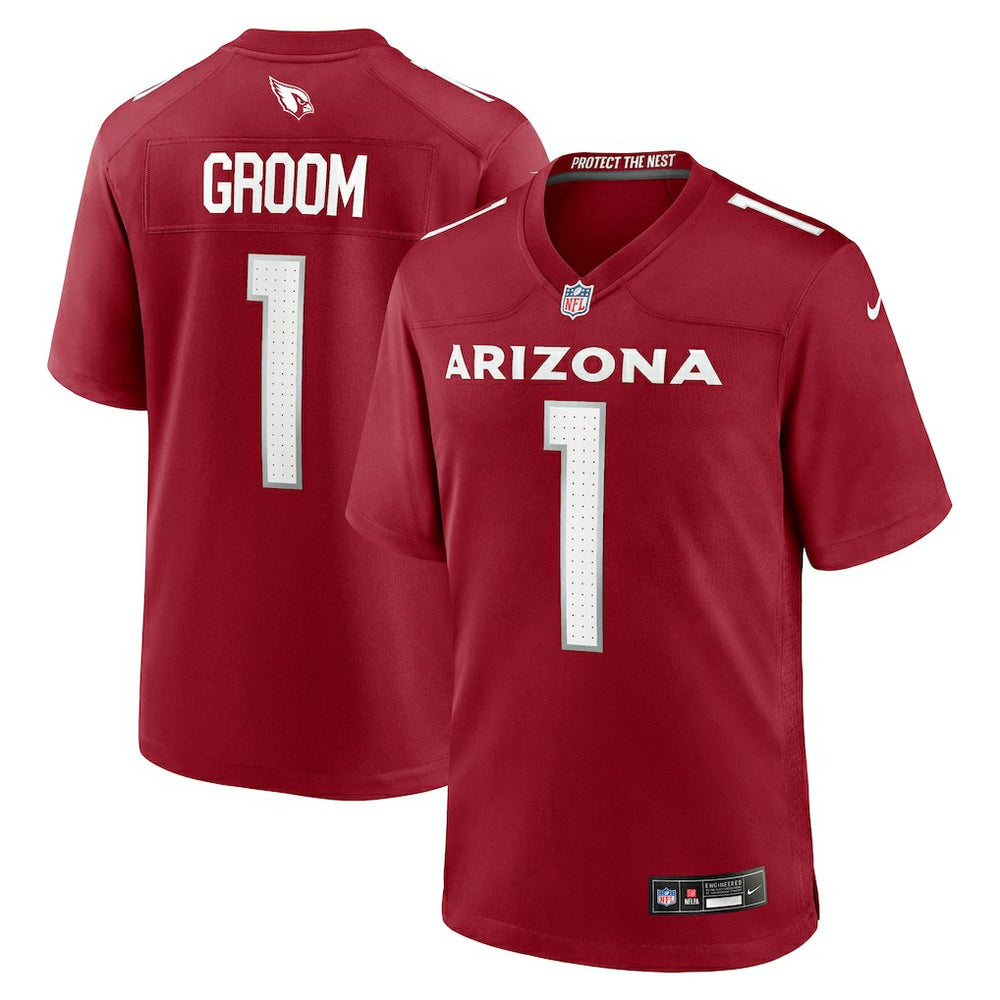 NFL Arizona Cardinals Number 1 Groom  Game Jersey