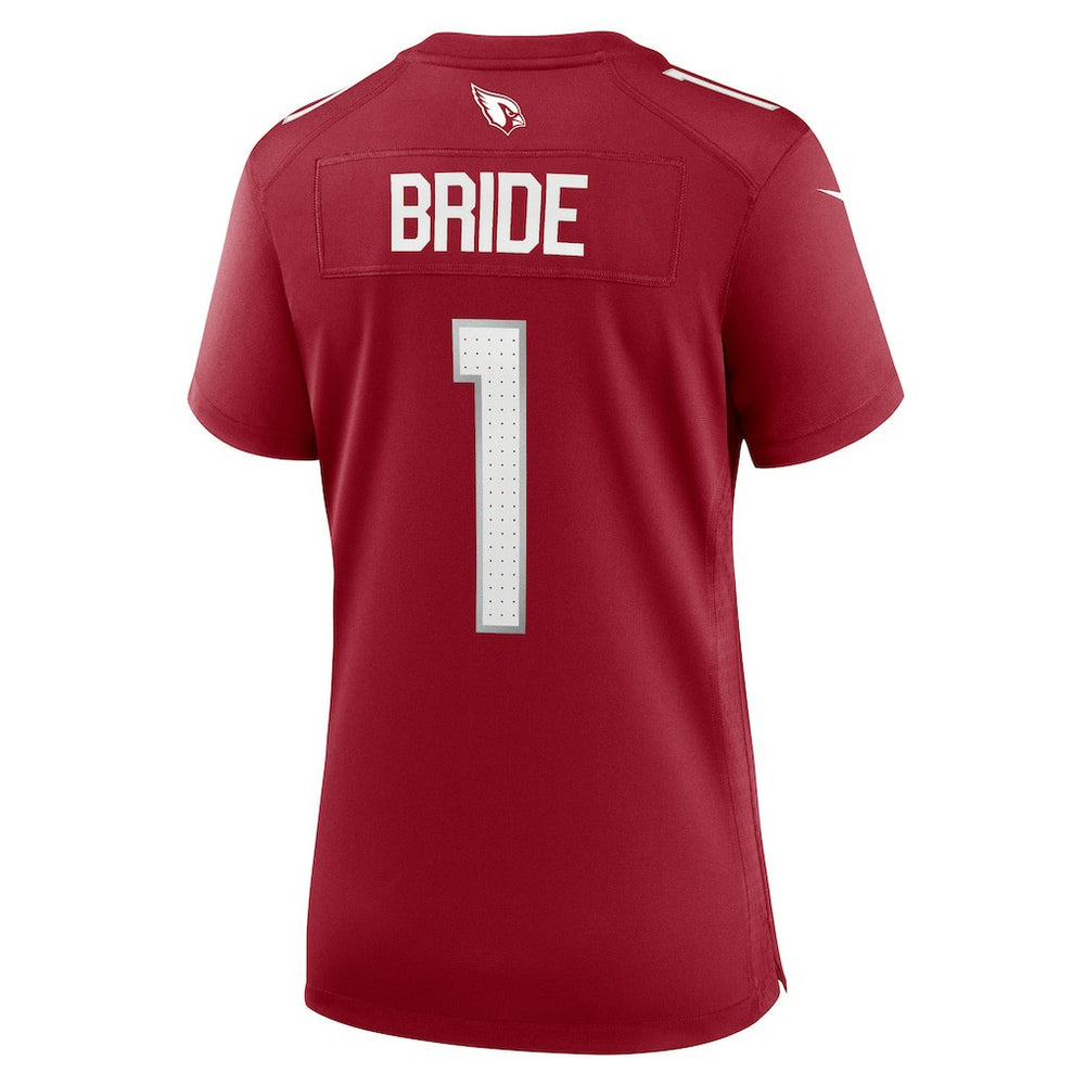 NFL Arizona Cardinals Number 1 Bride  Women's Game Jersey
