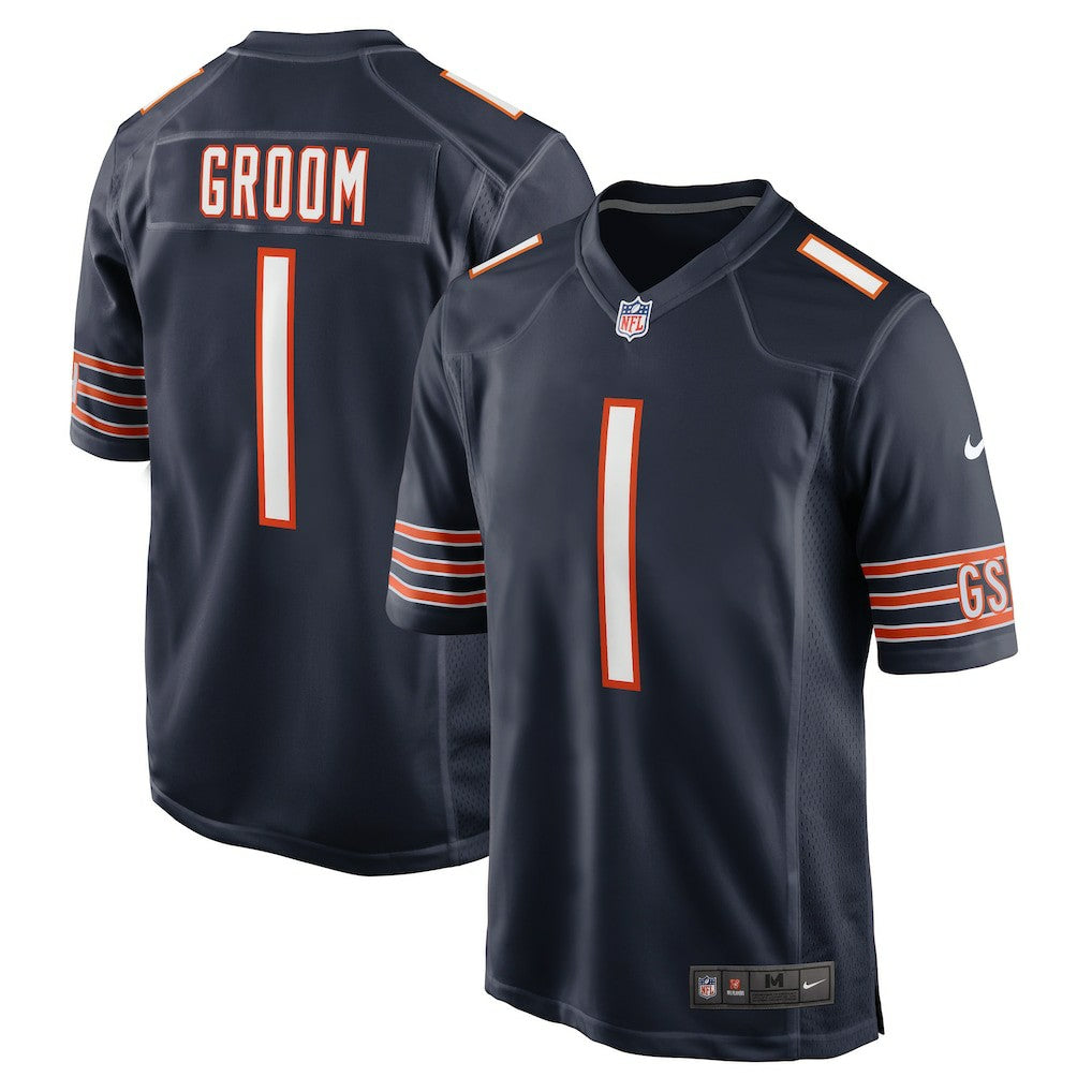 NFL Chicago Bears Number 1 Groom  Game Jersey