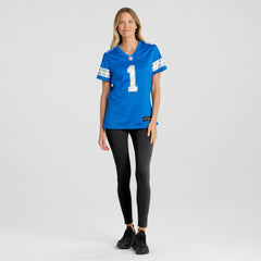 NFL Detroit Lions Number 1 Bride  Women's Game Jersey