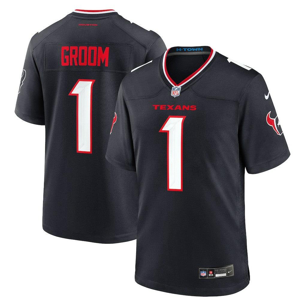 NFL Houston Texans Number 1 Groom  Game Jersey