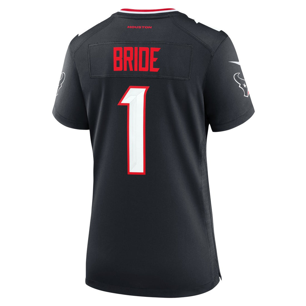 NFL Houston Texans Number 1 Bride  Women's Game Jersey