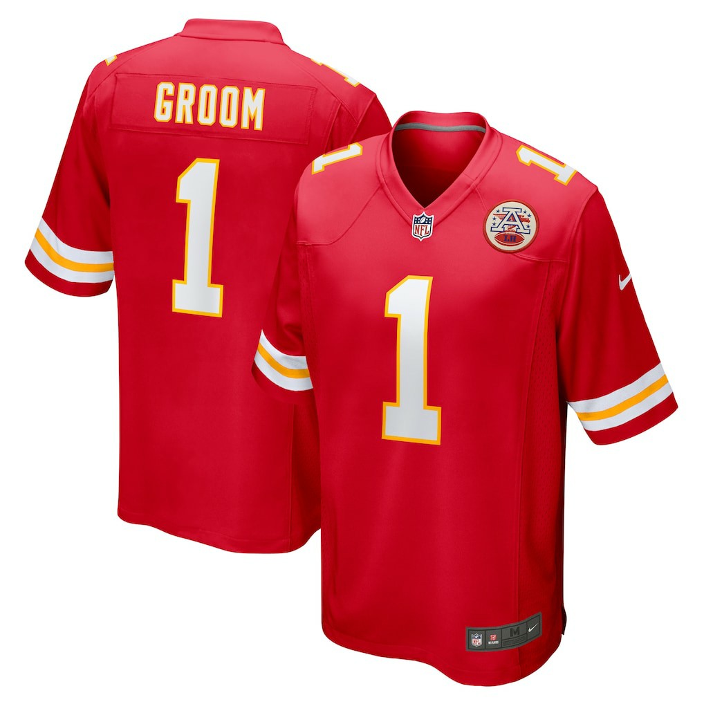 NFL Kansas City Chiefs Number 1 Groom  Game Jersey
