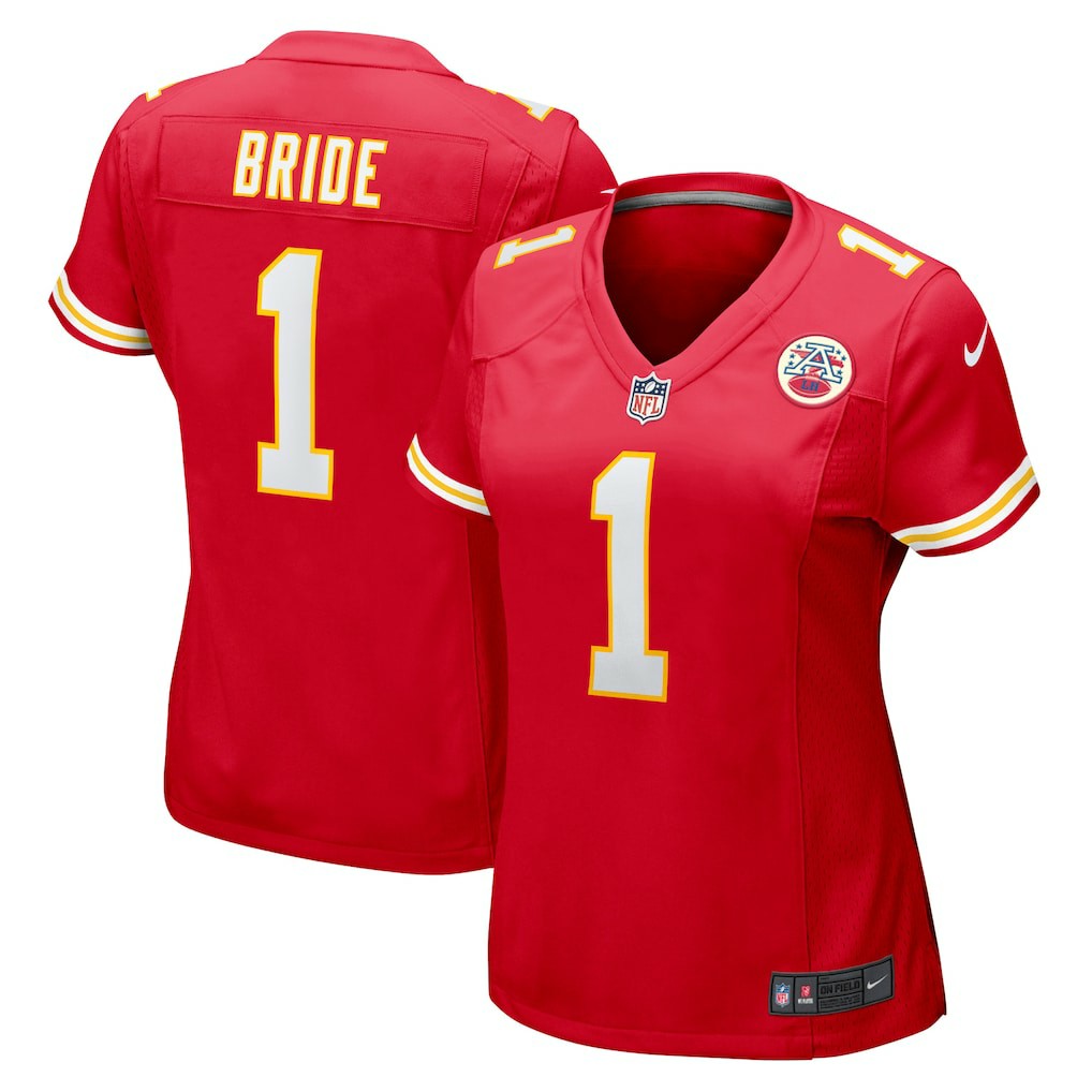 NFL Kansas City Chiefs Number 1 Bride  Women's Game Jersey