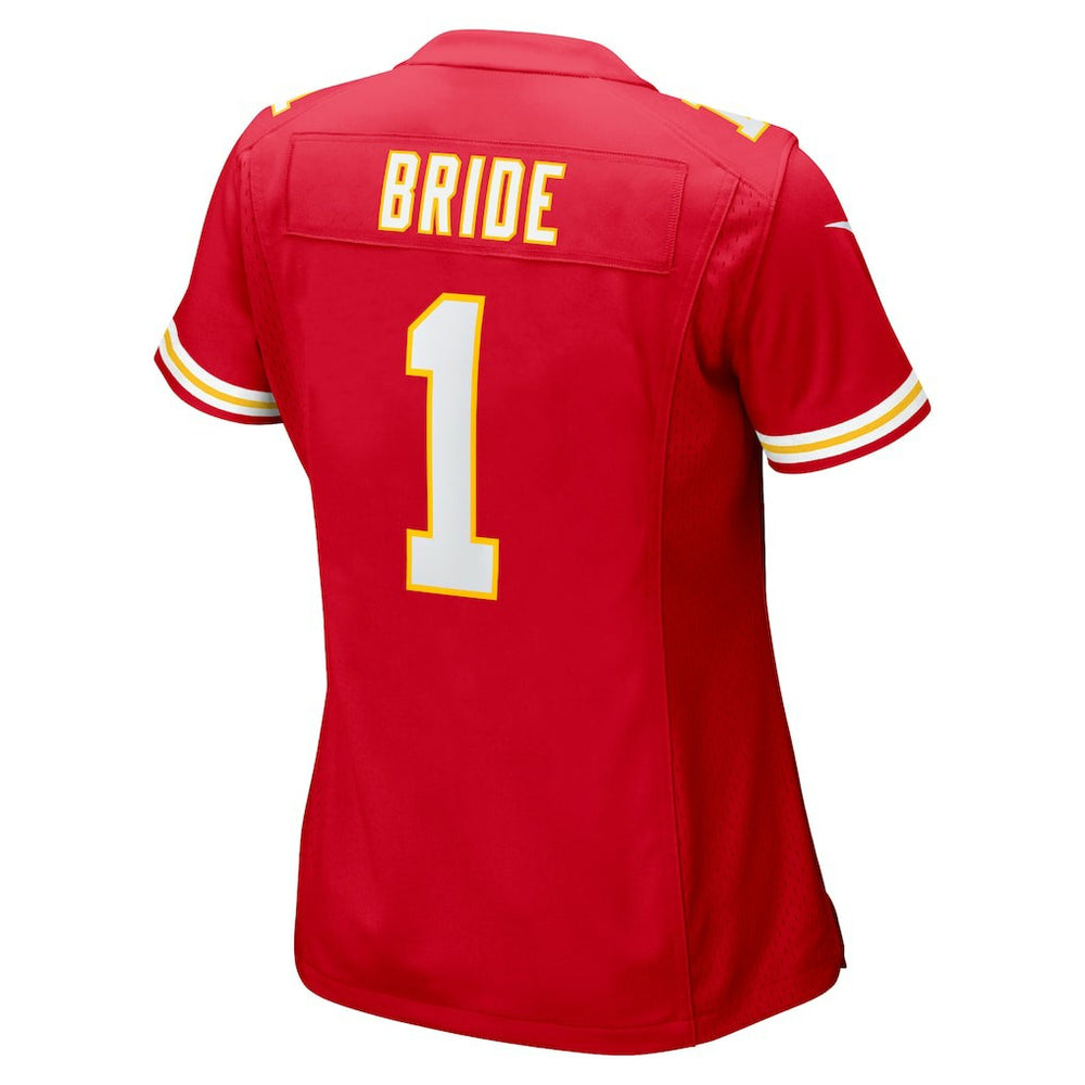 NFL Kansas City Chiefs Number 1 Bride  Women's Game Jersey