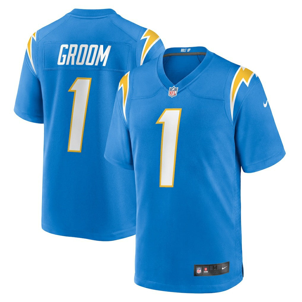 NFL Los Angeles Chargers Number 1 Groom  Game Jersey