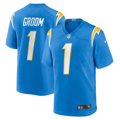NFL Los Angeles Chargers Number 1 Groom  Game Jersey