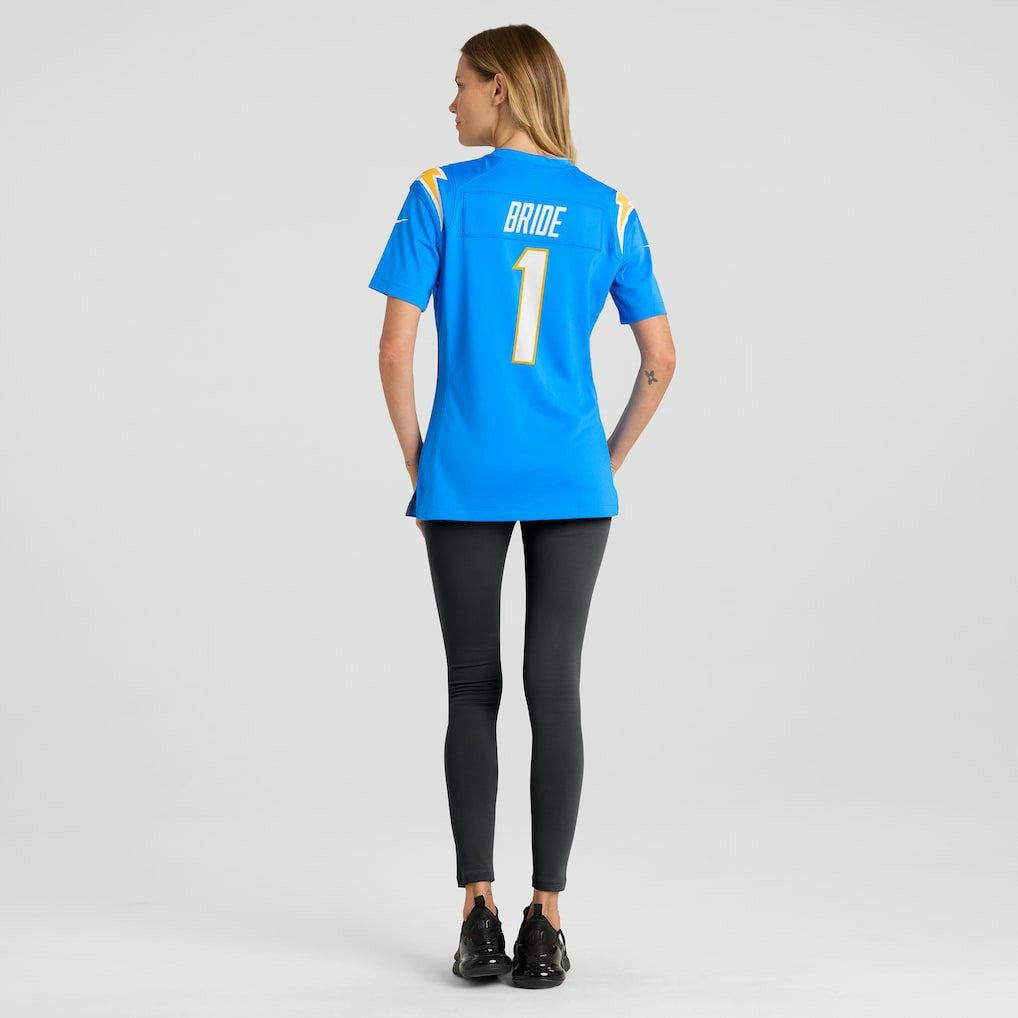 NFL Los Angeles Chargers Number 1 Bride  Women's Game Jersey