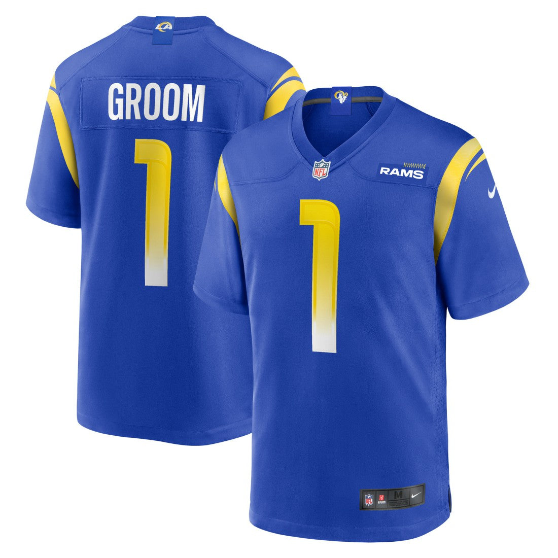 NFL Los Angeles Rams Number 1 Groom  Game Jersey