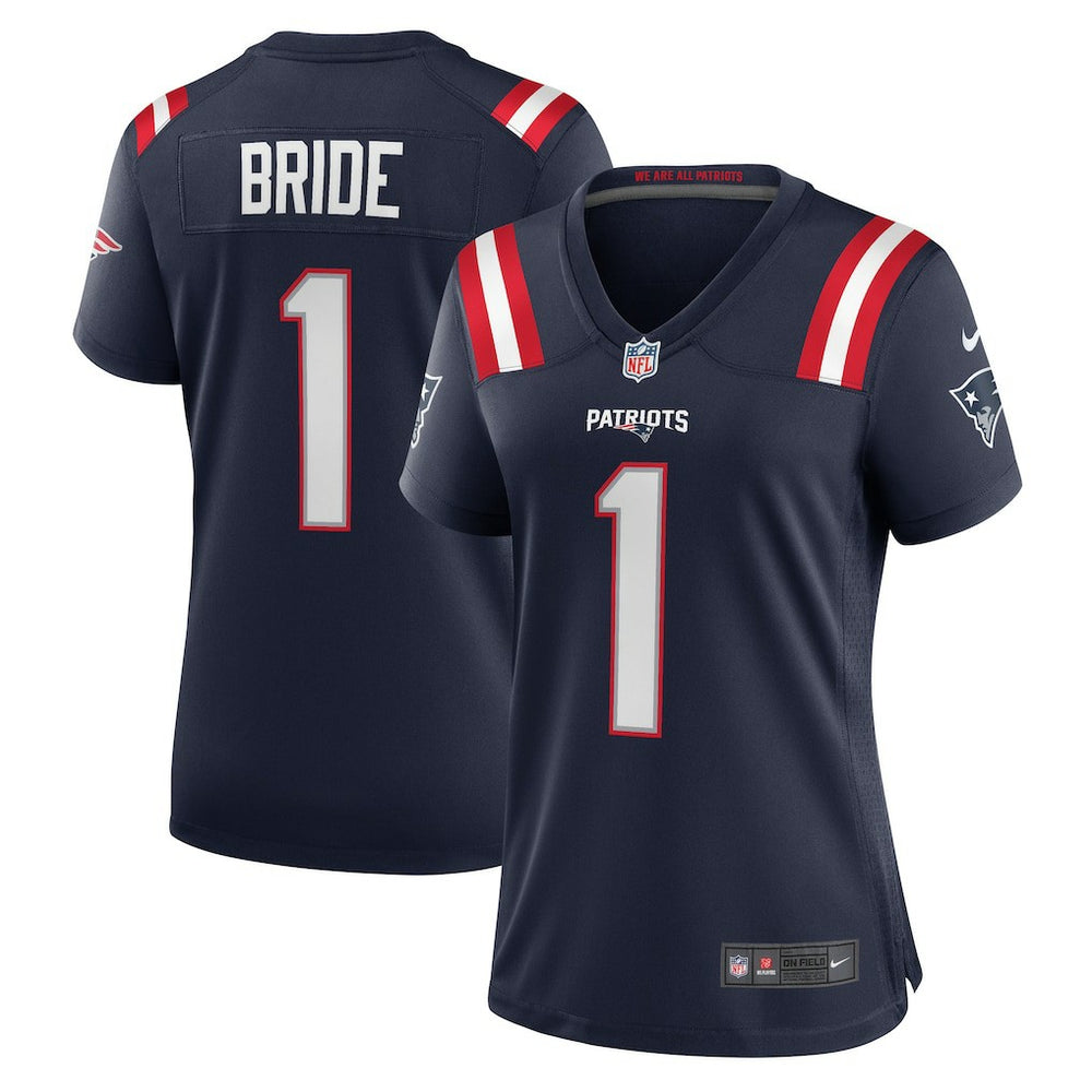 NFL New England Patriots Number 1 Bride  Women's Game Jersey