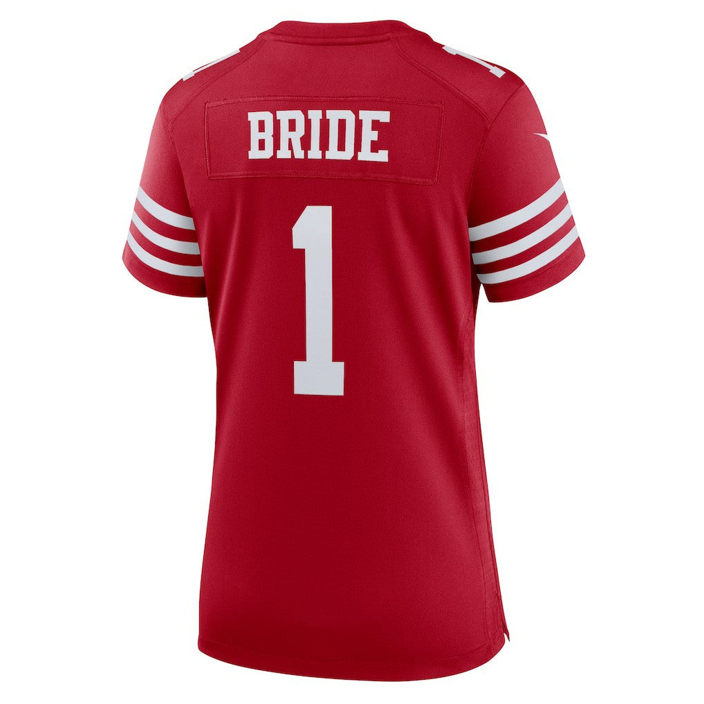 NFL San Francisco 49ers Number 1 Bride  Women's Game Jersey