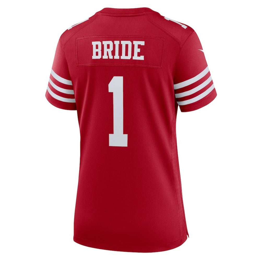 NFL San Francisco 49ers Number 1 Bride  Women's Game Jersey