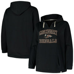 NFL Cincinnati Bengals '47 Women's Plus Size Clarity Kennedy Pullover Hoodie