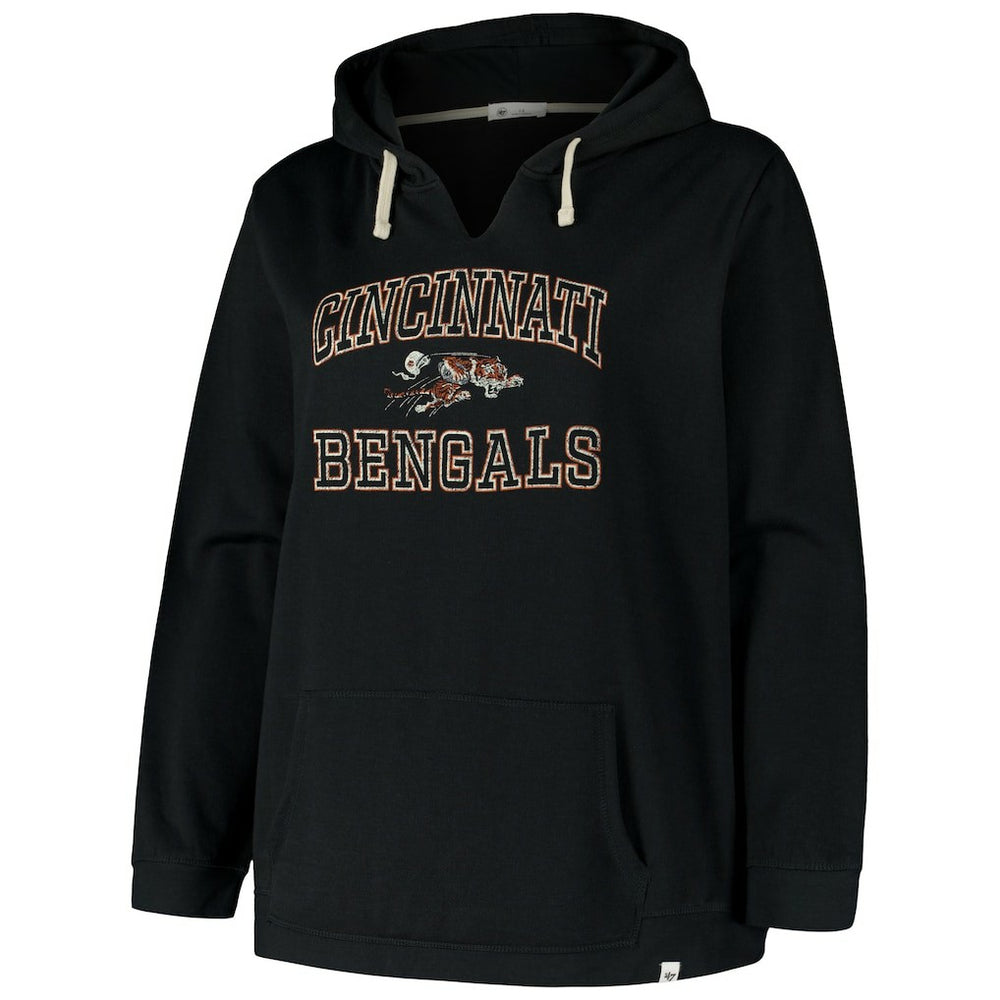 NFL Cincinnati Bengals '47 Women's Plus Size Clarity Kennedy Pullover Hoodie