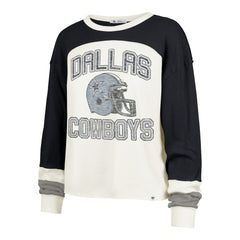NFL Dallas Cowboys '47 Women's Plus Size Double Header Curve Toni Long Sleeve T-Shirt