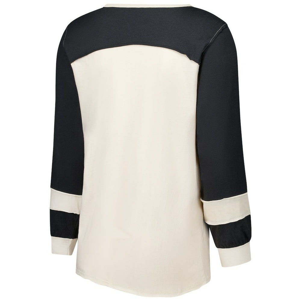 NFL New Orleans Saints '47 Women's Plus Size Double Header Curve Toni Long Sleeve T-Shirt