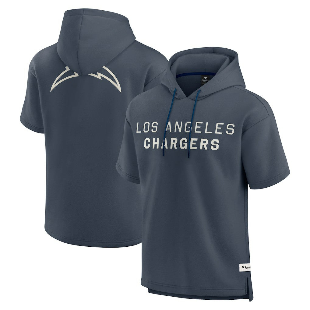 NFL Los Angeles Chargers Elements Future Ground Lettering Short Sleeve Pullover Hoodie