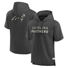NFL Carolina Panthers Elements Future Ground Lettering Short Sleeve Pullover Hoodie
