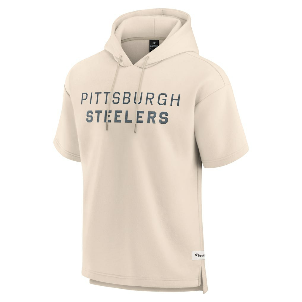 NFL Pittsburgh Steelers Elements Future Ground Lettering Short Sleeve Pullover Hoodie