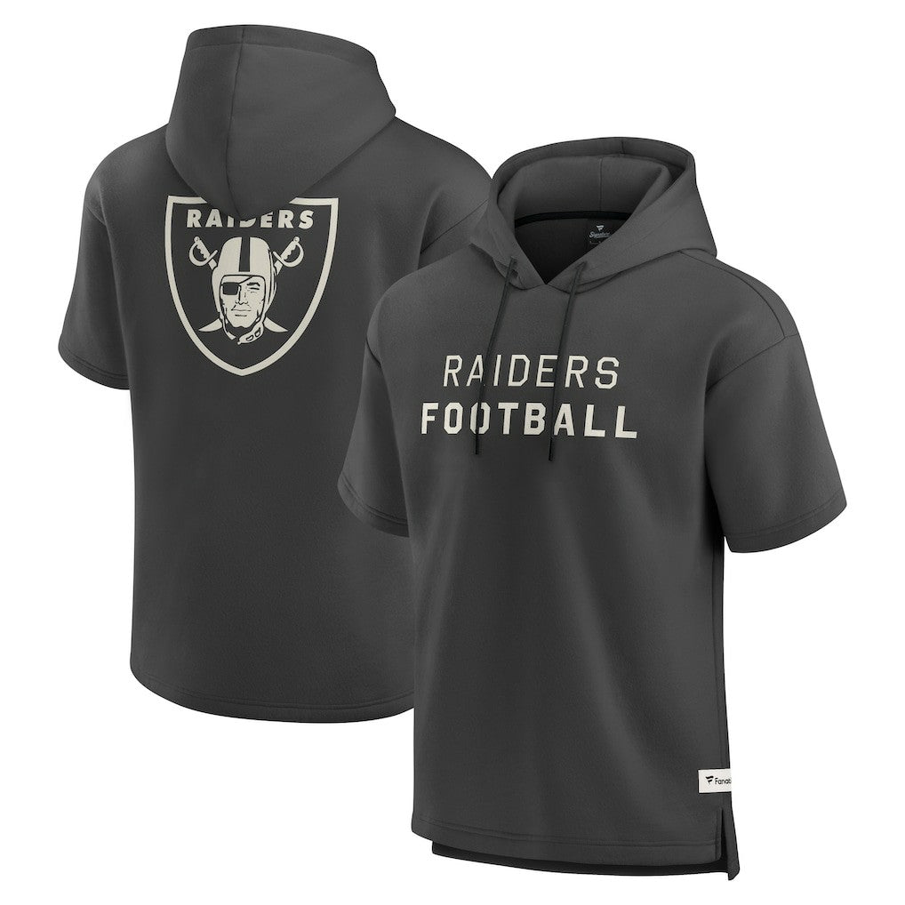 NFL Las Vegas Raiders Elements Future Ground Lettering Short Sleeve Pullover Hoodie