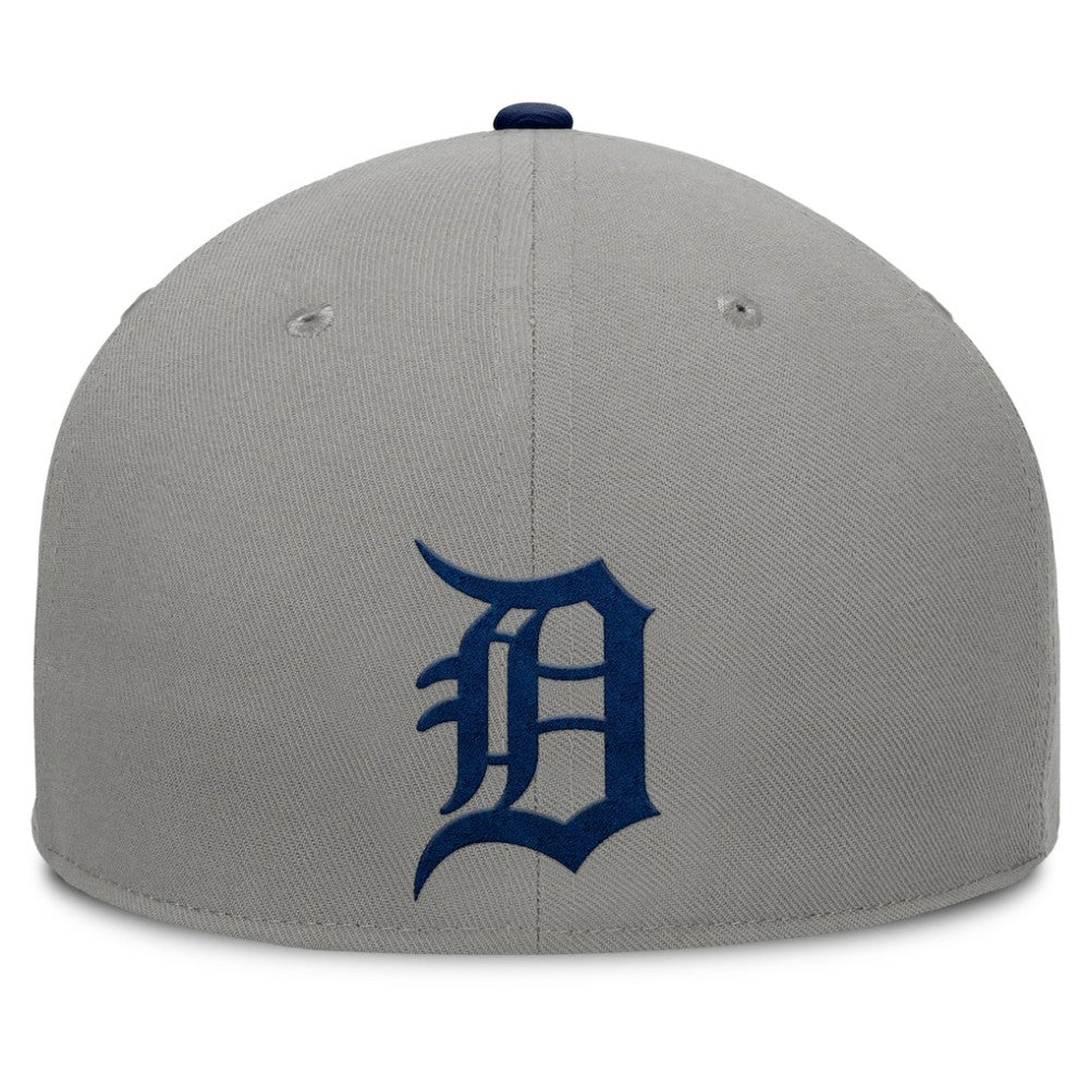 Detroit Tigers Clubhouse Dugout Fitted Hat - Gray/Navy