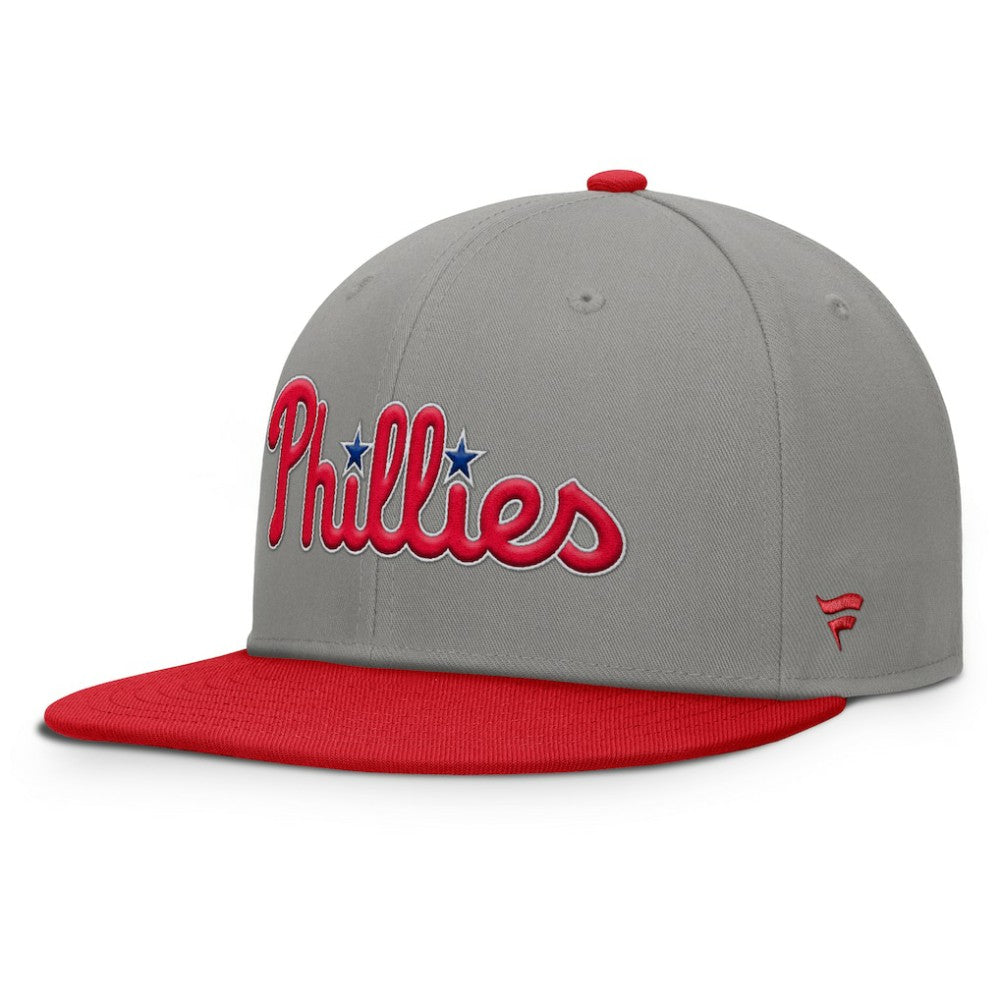 Philadelphia Phillies Clubhouse Dugout Fitted Hat - Gray/Red