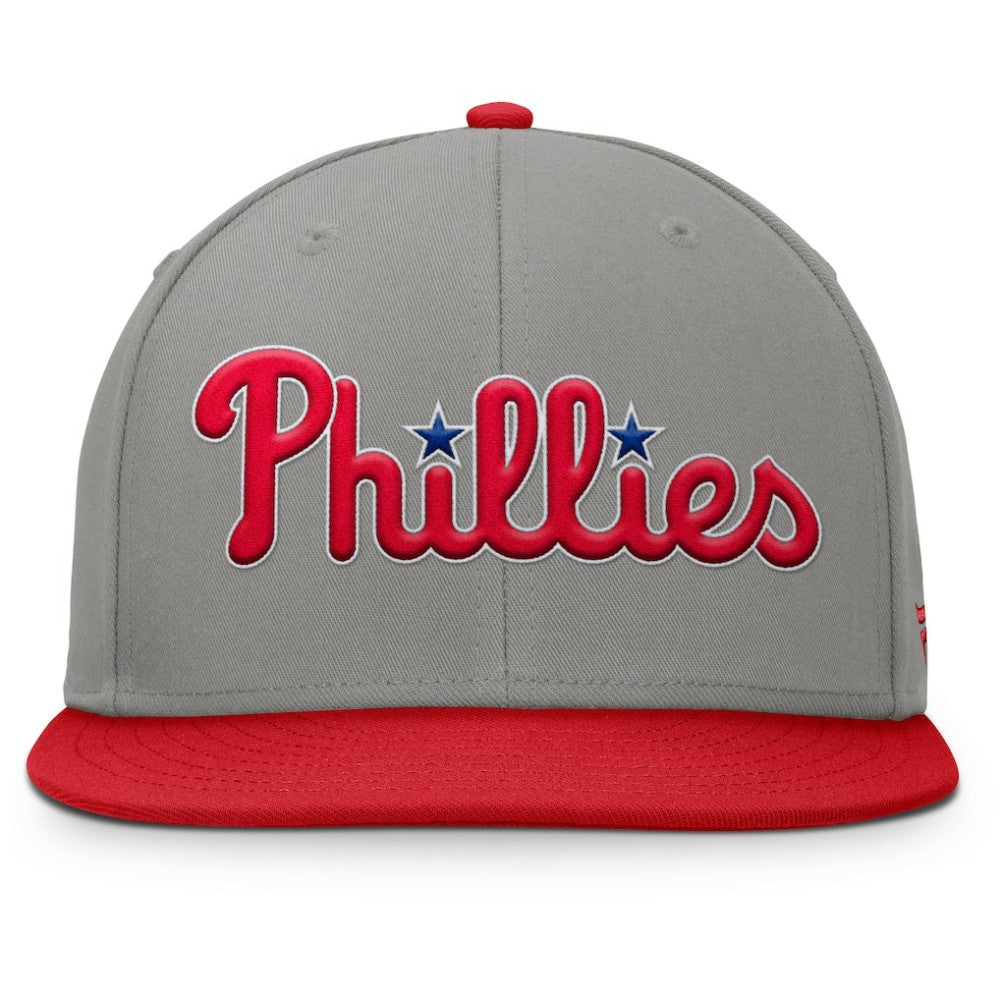 Philadelphia Phillies Clubhouse Dugout Fitted Hat - Gray/Red