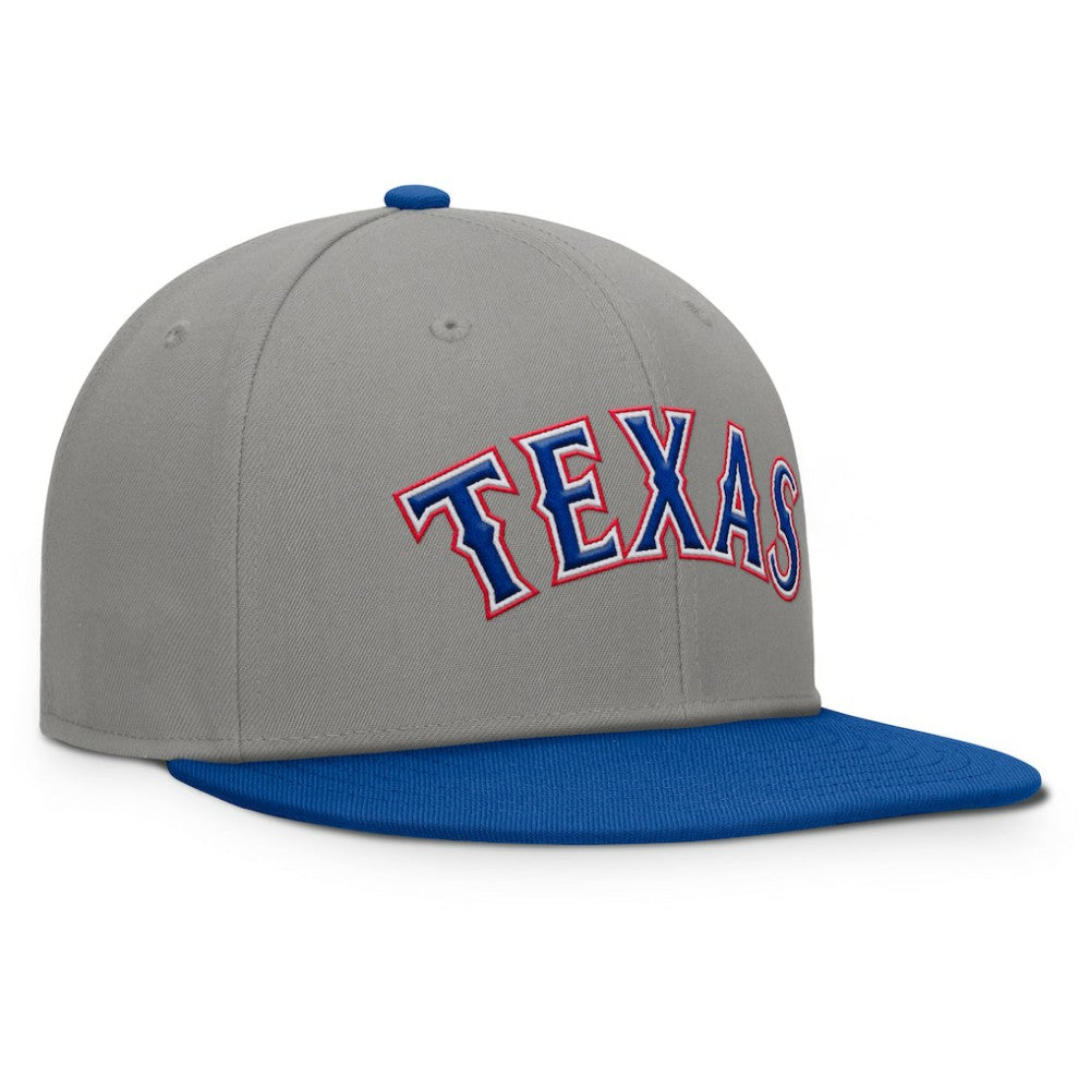 Texas Rangers Clubhouse Dugout Fitted Hat - Gray/Royal