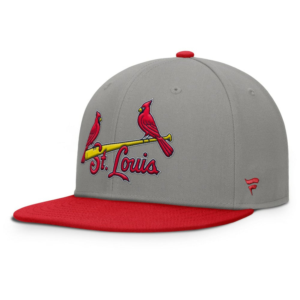 St. Louis Cardinals Clubhouse Dugout Fitted Hat - Gray/Red