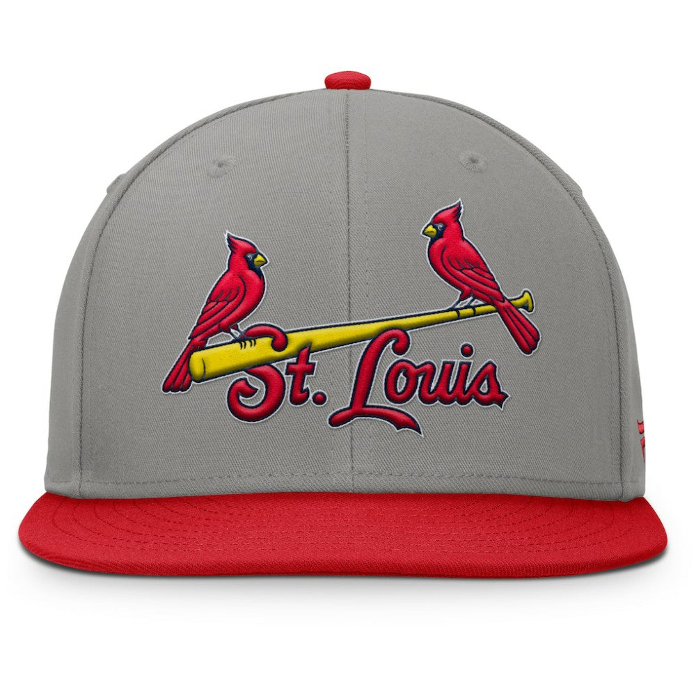 St. Louis Cardinals Clubhouse Dugout Fitted Hat - Gray/Red