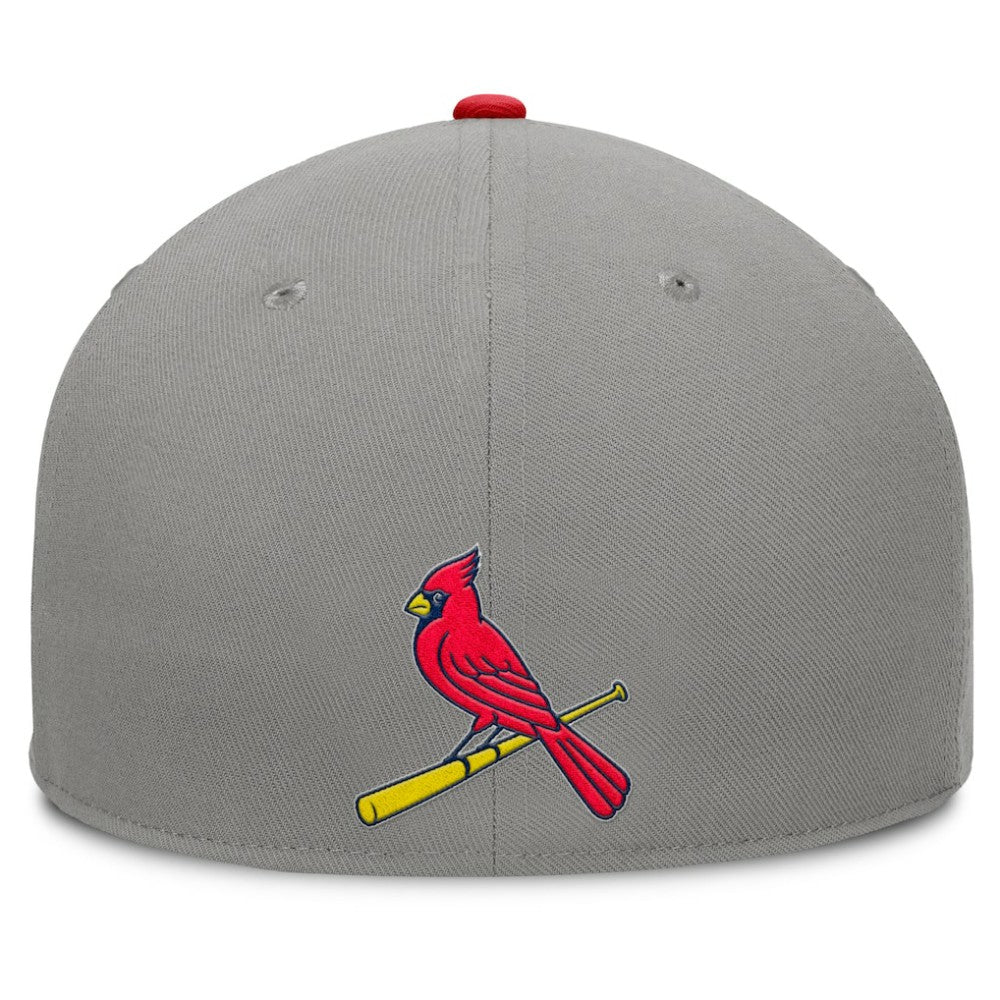 St. Louis Cardinals Clubhouse Dugout Fitted Hat - Gray/Red