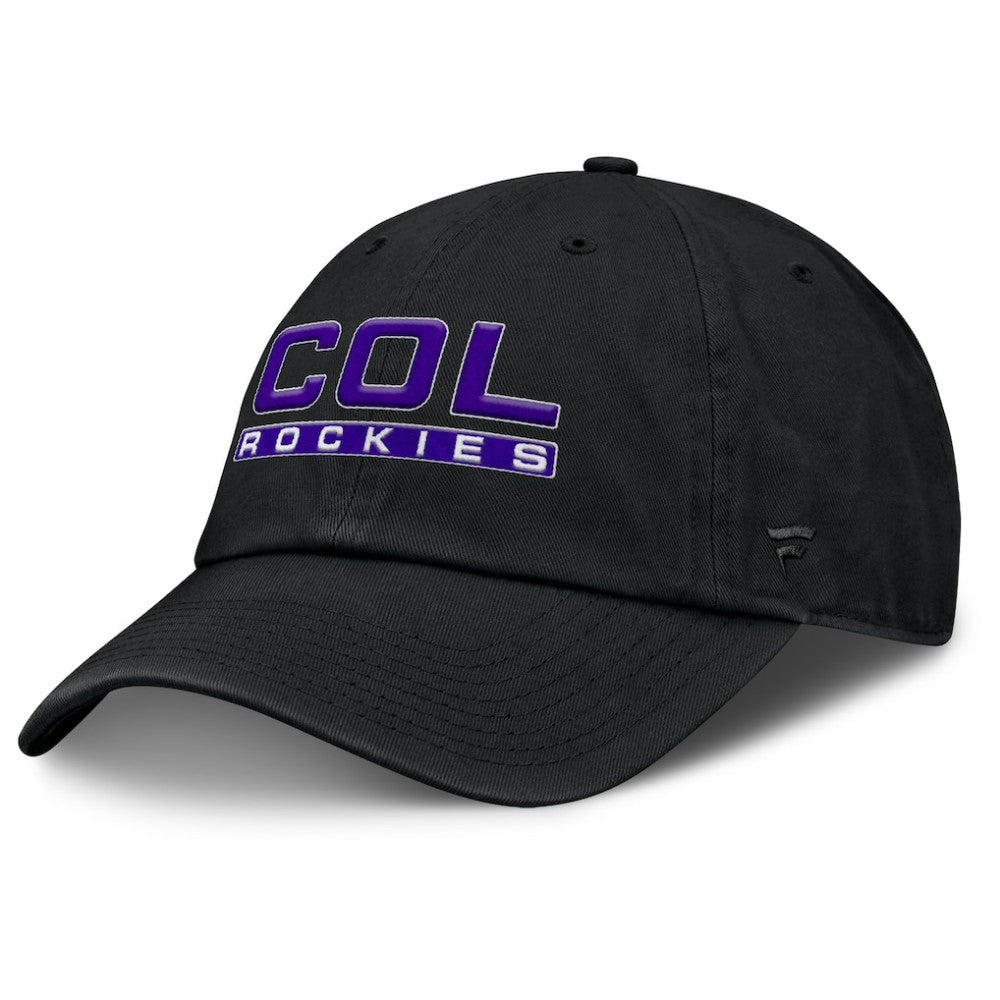 Colorado Rockies Women's Fly Out Adjustable Hat - Black