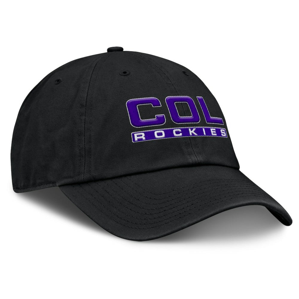Colorado Rockies Women's Fly Out Adjustable Hat - Black